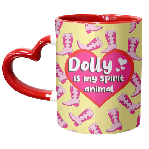 Dolly Is My Spirit Animal Yellow Background - unique mug by Eloise