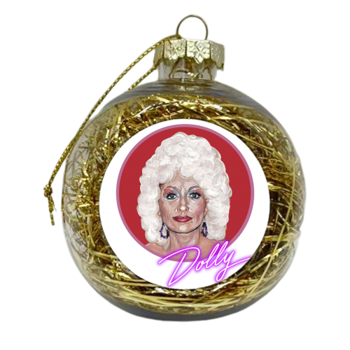 Dolly Parton - xmas bauble by Thom Kofoed