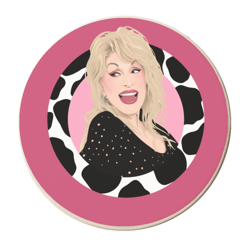 Dolly Parton Cow Print - personalised beer coaster by Pink and Pip