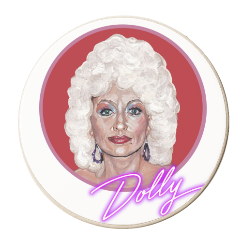 Dolly Parton - personalised beer coaster by Thom Kofoed