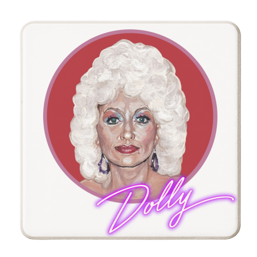Dolly Parton - personalised beer coaster by Thom Kofoed