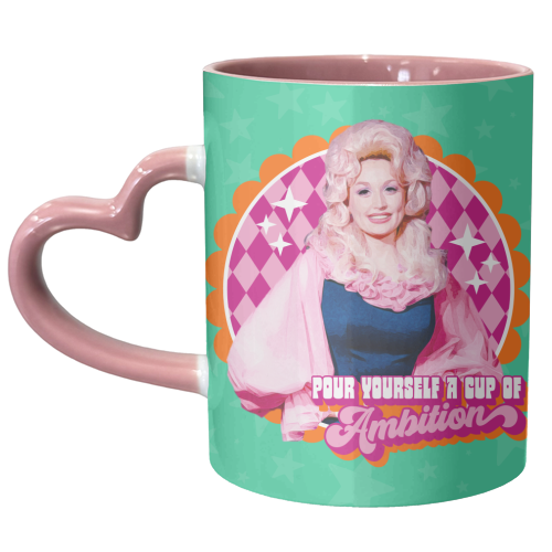 Dolly Pour Yourself a Cup of Ambition - unique mug by Claire Atwood