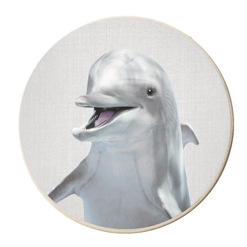 Dolphin - Colorful - personalised beer coaster by Gal Design