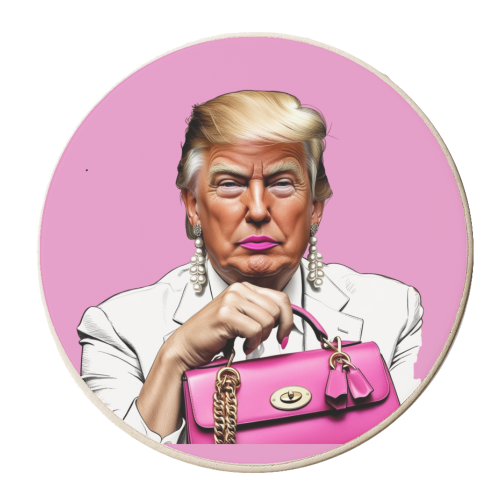 Donald Trump - personalised beer coaster by Faith Mercer