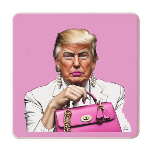 Donald Trump - personalised beer coaster by Faith Mercer