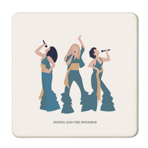 Donna and the Dynamos, ABBA, Poster Mamma Mia - personalised beer coaster by Move Studio