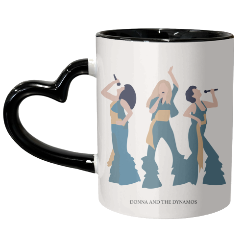 Donna and the Dynamos, ABBA, Poster Mamma Mia - unique mug by Move Studio