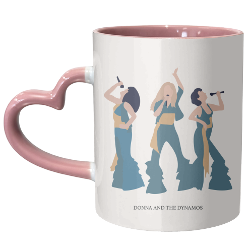 Donna and the Dynamos, ABBA, Poster Mamma Mia - unique mug by Move Studio
