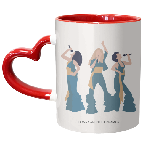 Donna and the Dynamos, ABBA, Poster Mamma Mia - unique mug by Move Studio