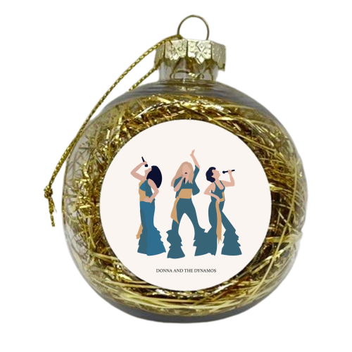Donna and the Dynamos, ABBA, Poster Mamma Mia - xmas bauble by Move Studio