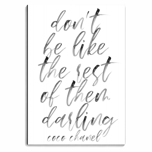 Don't Be Like the Rest of Them Darling. -Coco Chanel Quote Watercolor Script - personalised A4, A5, A6 notebook by Toni Scott