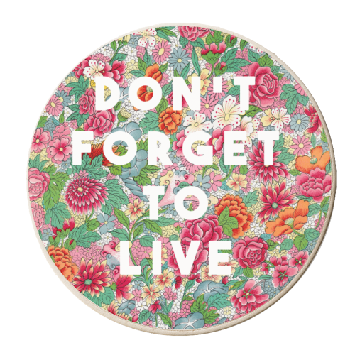Don't Forget To Live - personalised beer coaster by The 13 Prints