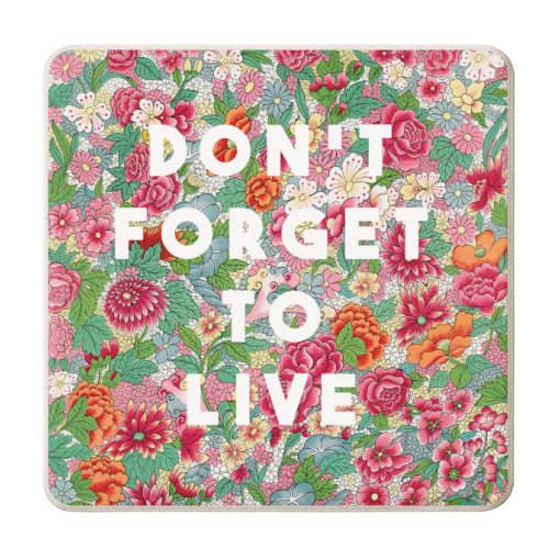 Don't Forget To Live - personalised beer coaster by The 13 Prints