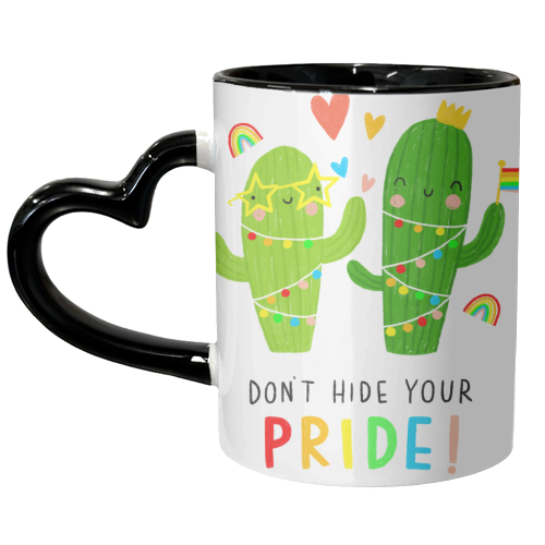 Don't Hide Your Pride - unique mug by Jess Moorhouse