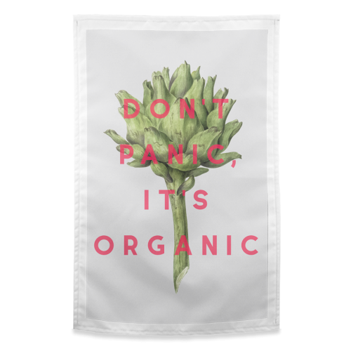 Don't Panic It's Organic - funny tea towel by The 13 Prints