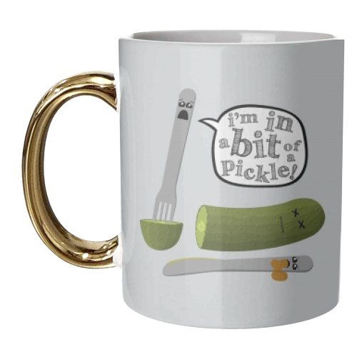 Don't Play with Dead Pickles - unique mug by petegrev