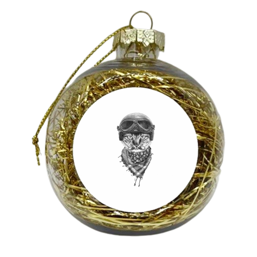 Don't Pussy Me - xmas bauble by Ronn Kools