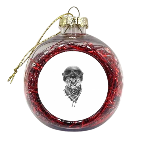 Don't Pussy Me - xmas bauble by Ronn Kools