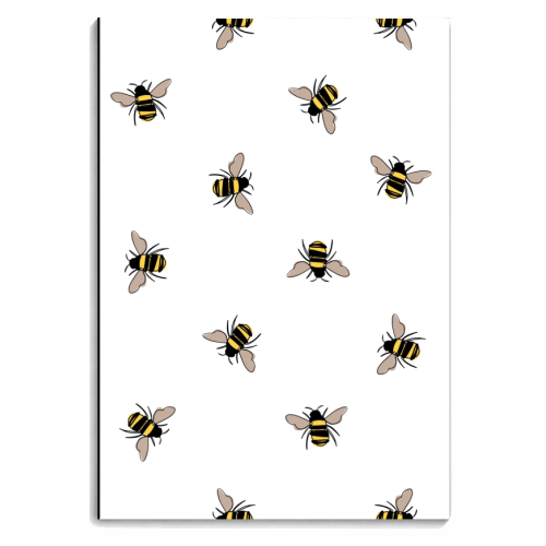 Doodle Bees Pattern - personalised A4, A5, A6 notebook by Sydney Jo Designs