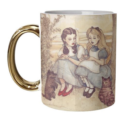 Dorothy and Alice - unique mug by Helen Green