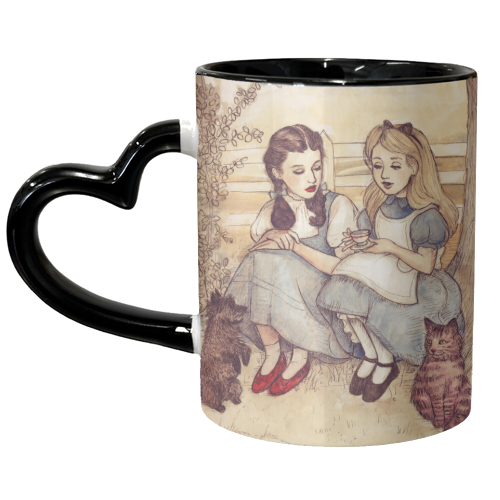 Dorothy and Alice - unique mug by Helen Green