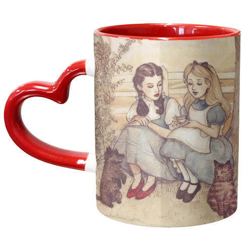 Dorothy and Alice - unique mug by Helen Green