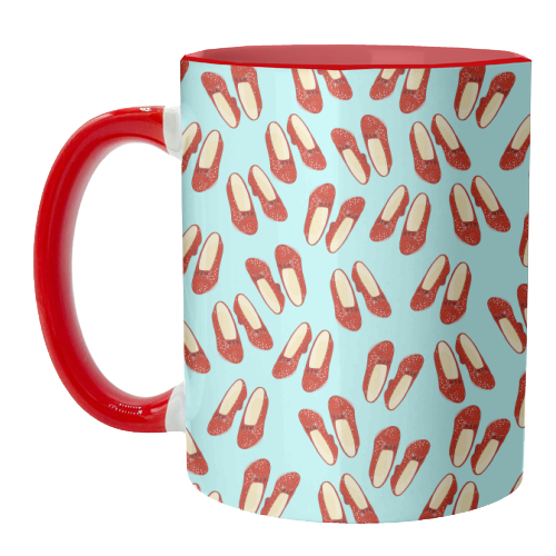 Dorothy's Ruby Red Slippers (pattern) - unique mug by Adam Regester
