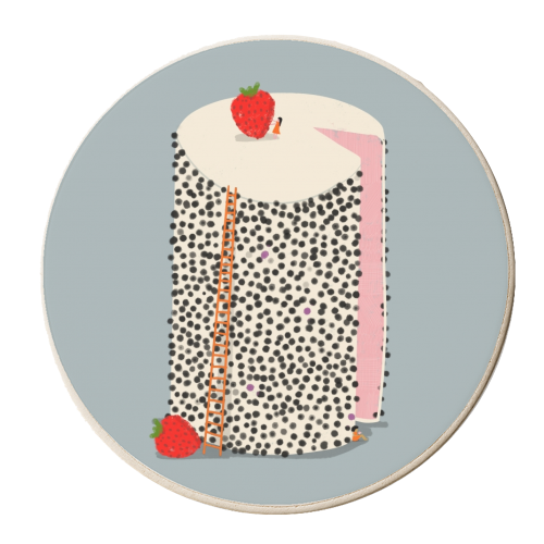 DOTTY CAKE - personalised beer coaster by Nichola Cowdery