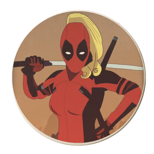 DPW Ladypool - personalised beer coaster by Danny Welch