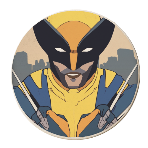 DPW Wolverine - personalised beer coaster by Danny Welch
