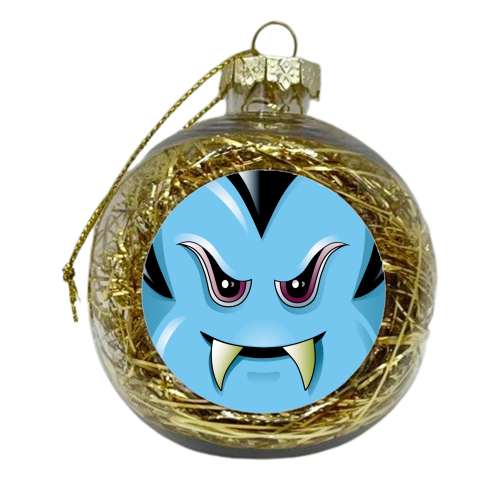 DRACULA - VAMPIRE, HORROR, HALLOWEEN, MONSTER, B MOVIE, CUTE - xmas bauble by Snugbat