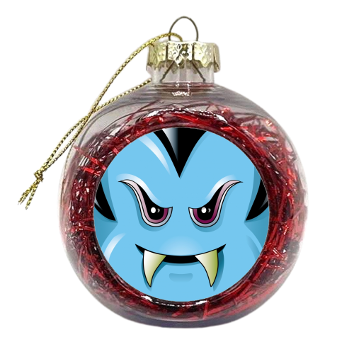 DRACULA - VAMPIRE, HORROR, HALLOWEEN, MONSTER, B MOVIE, CUTE - xmas bauble by Snugbat