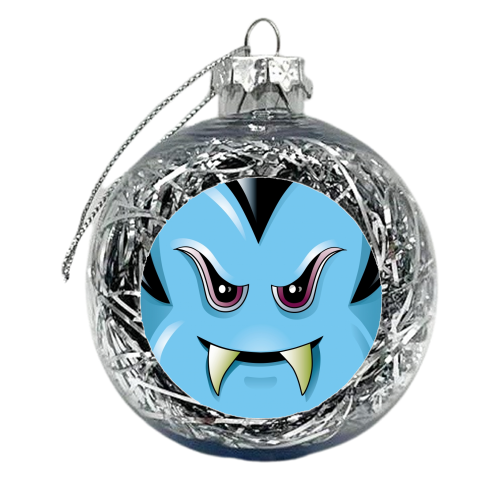 DRACULA - VAMPIRE, HORROR, HALLOWEEN, MONSTER, B MOVIE, CUTE - xmas bauble by Snugbat