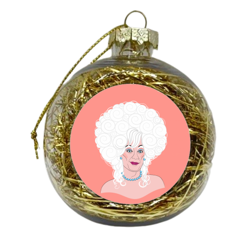 Drag Queen Lily Savage - xmas bauble by Adam Regester