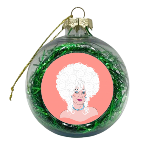 Drag Queen Lily Savage - xmas bauble by Adam Regester
