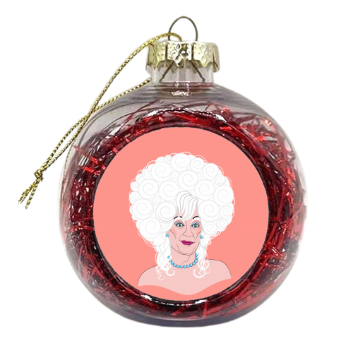 Drag Queen Lily Savage - xmas bauble by Adam Regester