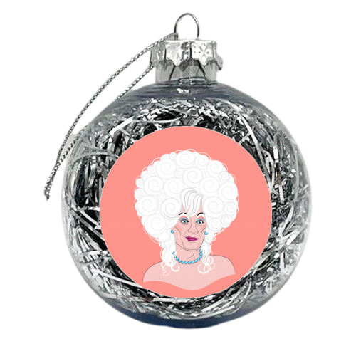 Drag Queen Lily Savage - xmas bauble by Adam Regester