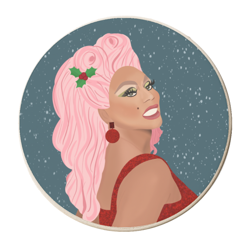 Drag Race Christmas - personalised beer coaster by Rock and Rose Creative