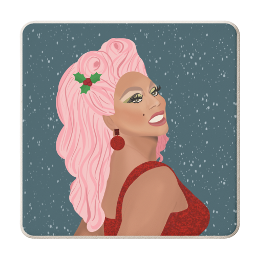 Drag Race Christmas - personalised beer coaster by Rock and Rose Creative