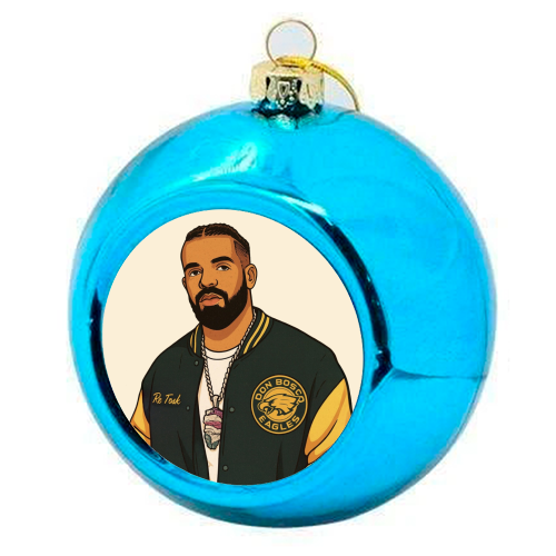 Drake - colourful christmas bauble by Ms Doodle