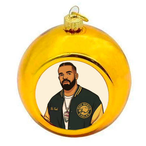 Drake - colourful christmas bauble by Ms Doodle