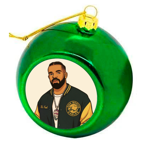 Drake - colourful christmas bauble by Ms Doodle