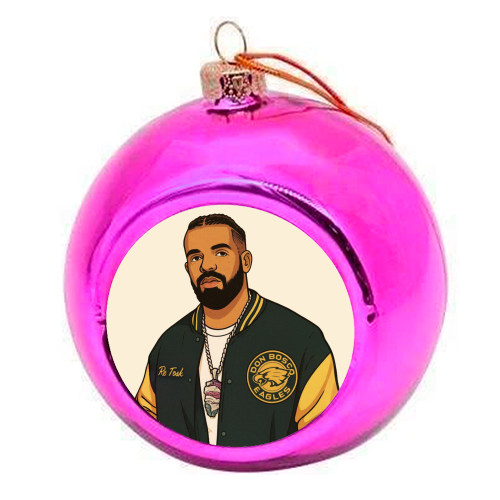 Drake - colourful christmas bauble by Ms Doodle