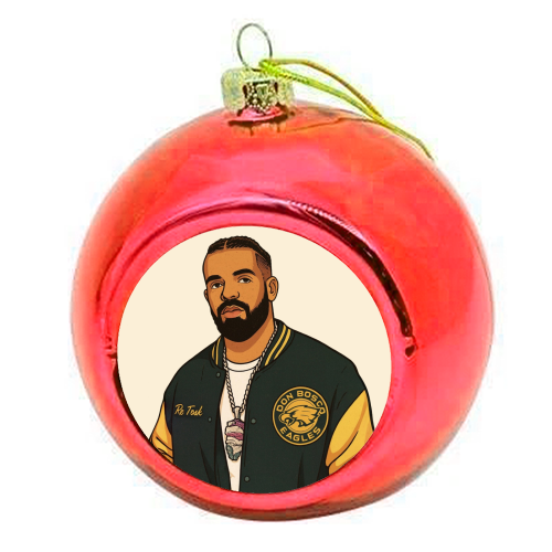 Drake - colourful christmas bauble by Ms Doodle