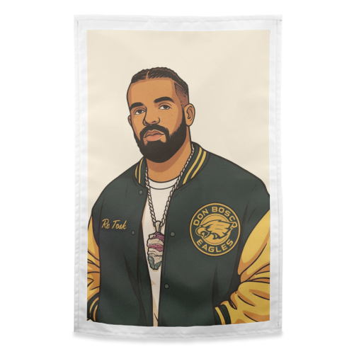 Drake - funny tea towel by Ms Doodle