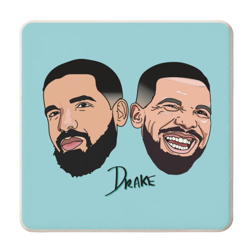 Drake - personalised beer coaster by Catherine Critchley.