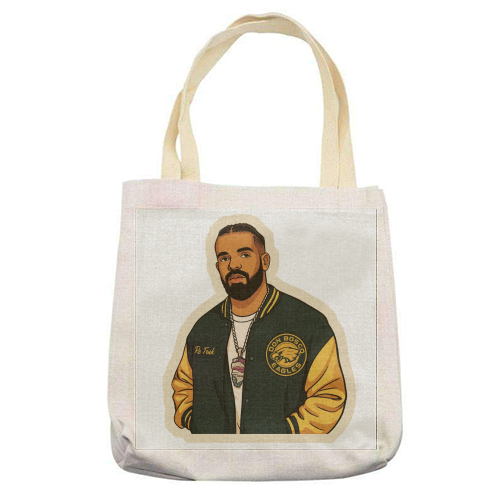 Drake - printed canvas tote bag by Ms Doodle