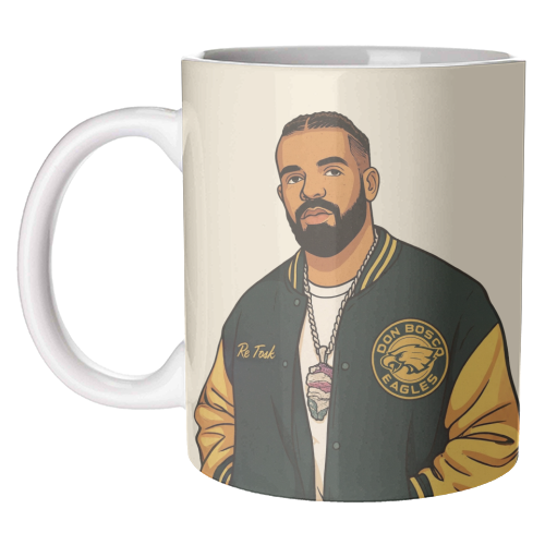 Drake - unique mug by Ms Doodle