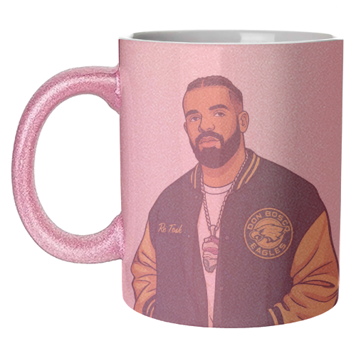 Drake - unique mug by Ms Doodle