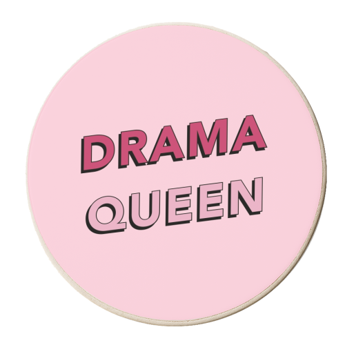 Drama queen - personalised beer coaster by The Girl Next Draw